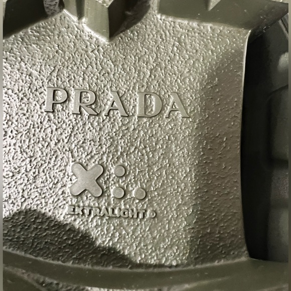 Prada Re-Nylon Metal Triangle Logo Mens Monolith Pouch Pocket Combat Boots US 11 - Picture 6 of 15
